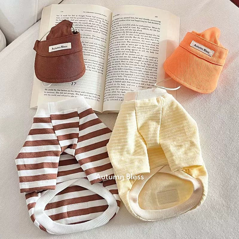 Autumn Bless Matching Cap & Leash – Stripe & Harness Pairing