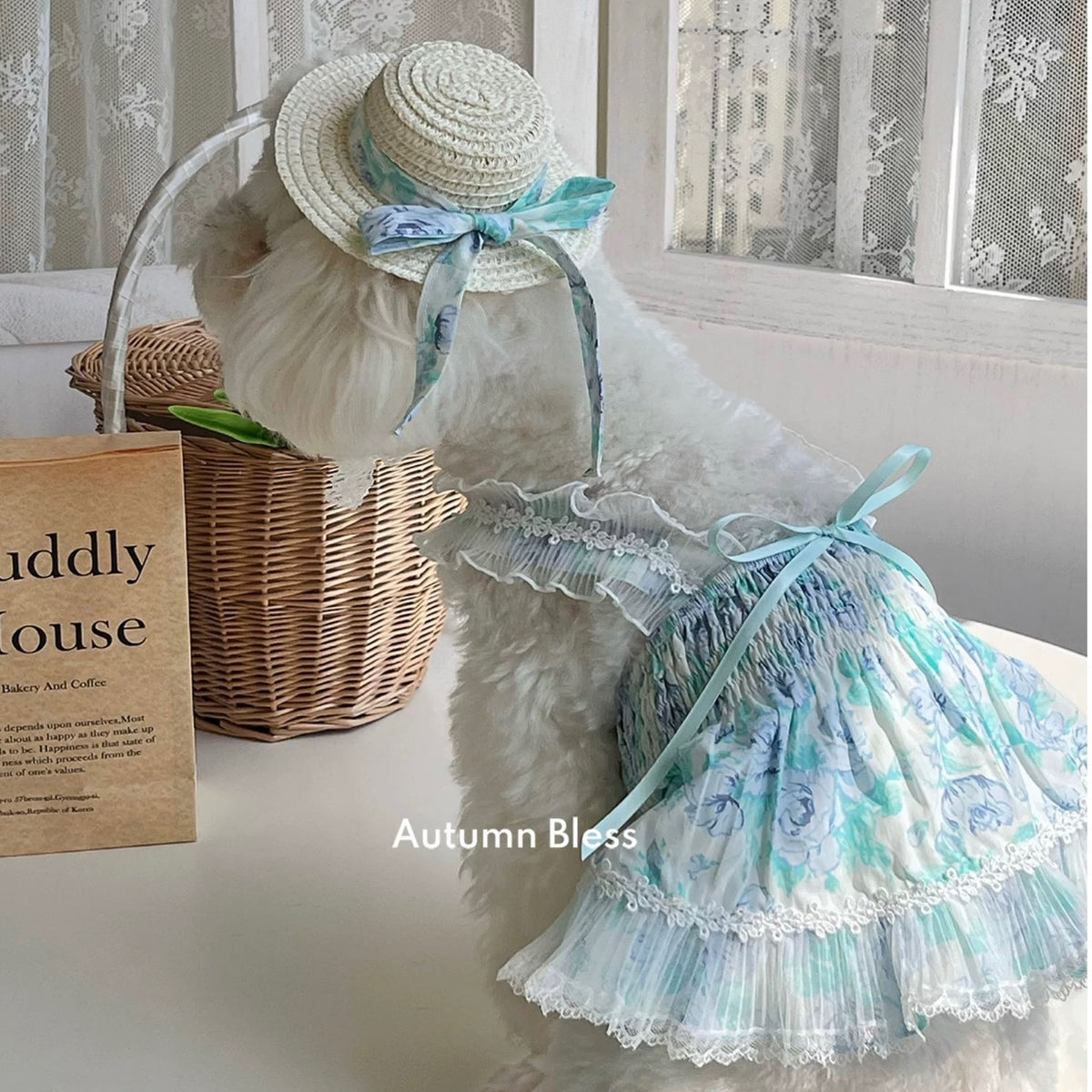 Autumn Bless Lace Ribbon Straw Hat - Spring Floral Edition | Lace Ribbon Straw Hat