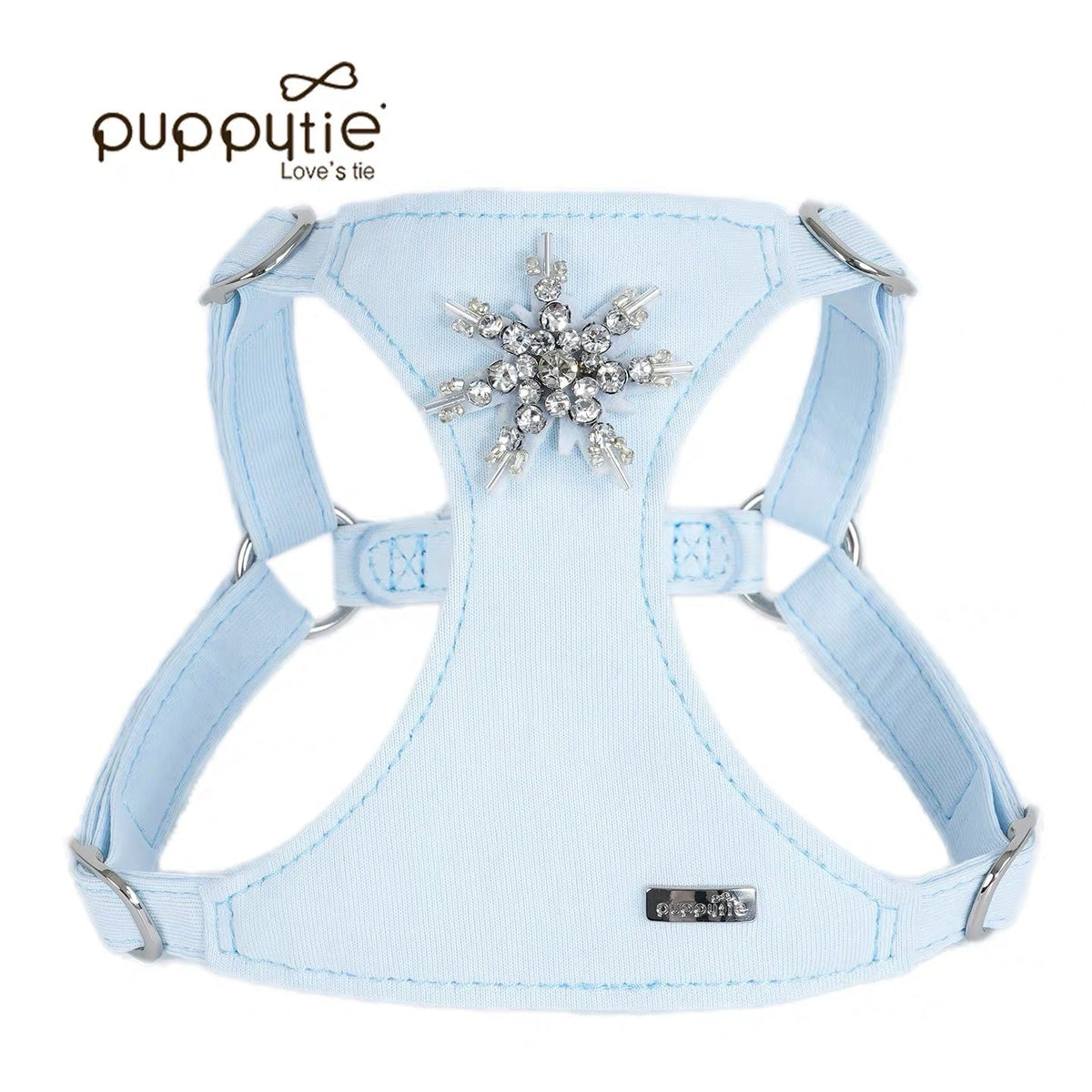 Puppytie 犬猫用ハーネス＆リードセット｜夏に涼しい通気性ペットベスト｜Snowflake Fairy Dog & Cat Harness with Leash | Breathable Summer Pet Vest for Small Dogs & Cats