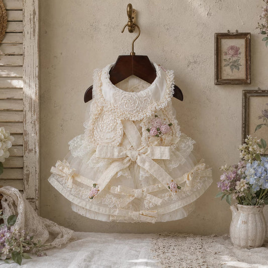 Elsamilu Rose Bouquet Lace Dress