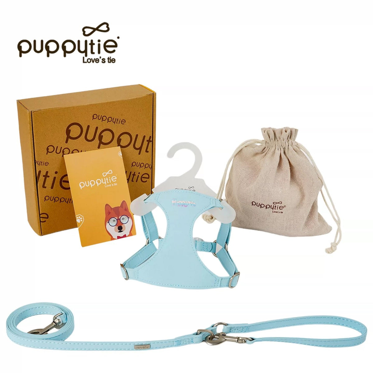 Puppytie Waterproof No Pull Dog Harness for Small Dogs – Sky Blue