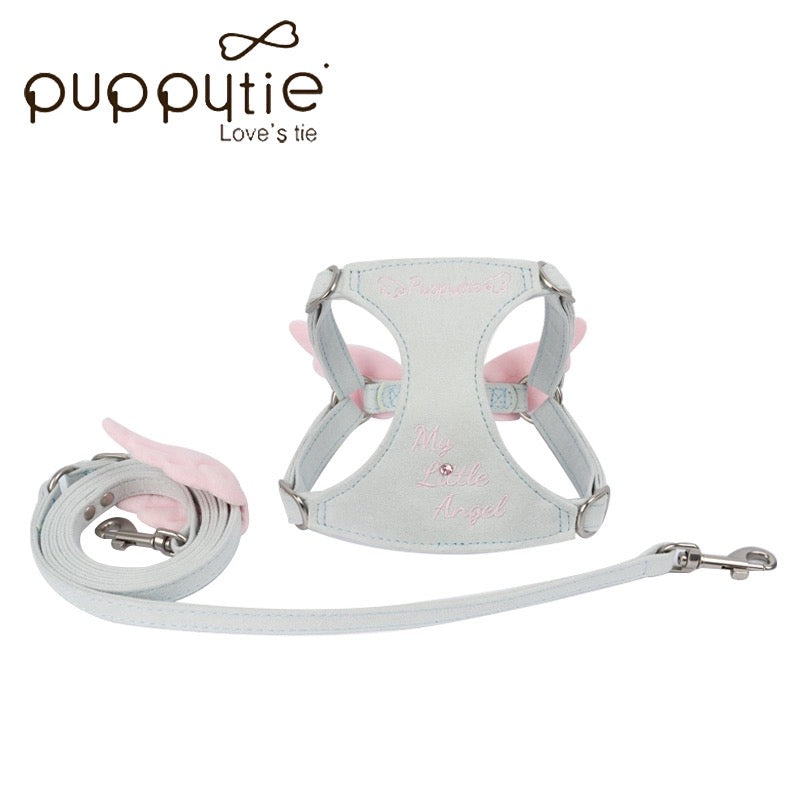 Puppytie ペット用 小型犬・猫用 天使の翼 可愛い ペット用リード＆ハーネス｜ Cute Angel Wing Dog&Cat Harness and Leash for Small Pets