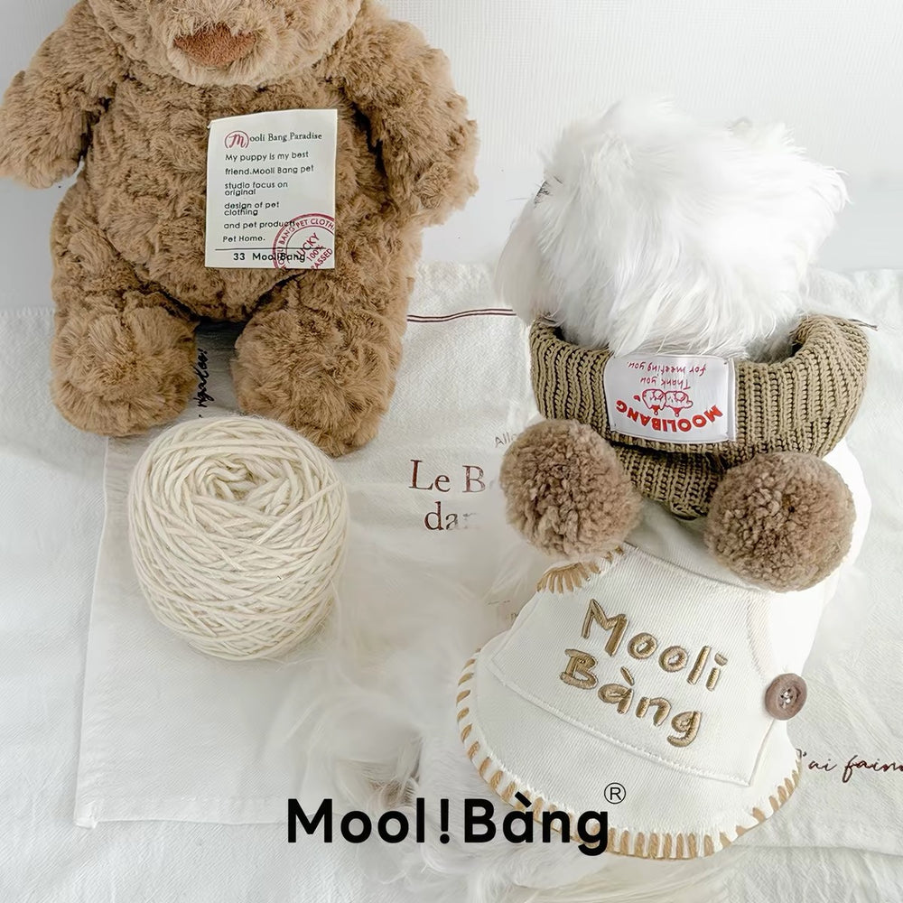 Mooli Bang Teddy Pom Pom Knit Collar Top