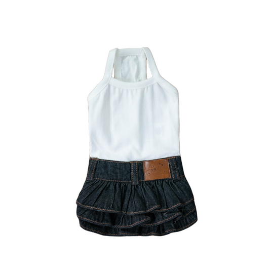 TaniWina Denim Dress for Small Dog