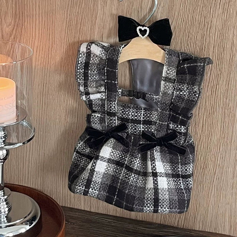 Autumn Bless Festive Plaid Ruffle Dress