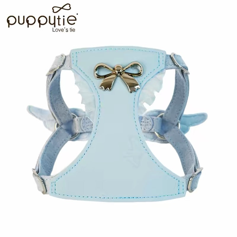 Puppytie Angel Wings No Pull Dog & Cat Harness Set – Adjustable Harness & Leash for Small Pets