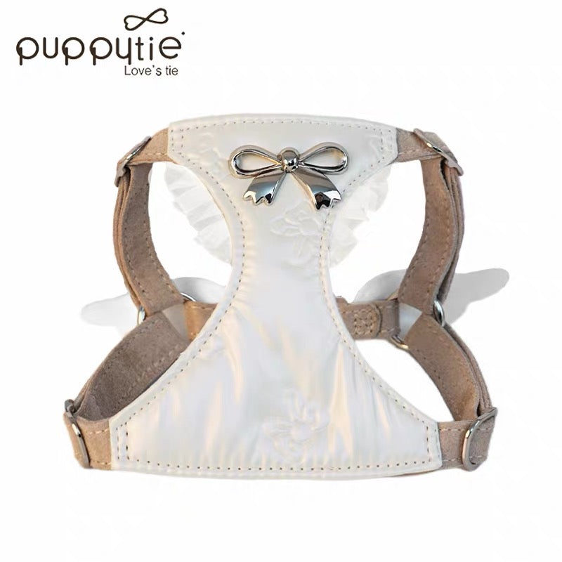 Puppytie Angel Wings No Pull Dog & Cat Harness Set – Adjustable Harness & Leash for Small Pets