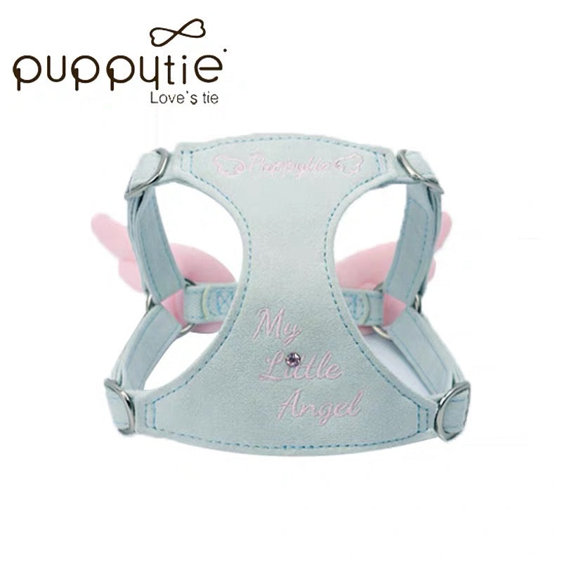 Puppytie ペット用 小型犬・猫用 天使の翼 可愛い ペット用リード＆ハーネス｜ Cute Angel Wing Dog&Cat Harness and Leash for Small Pets