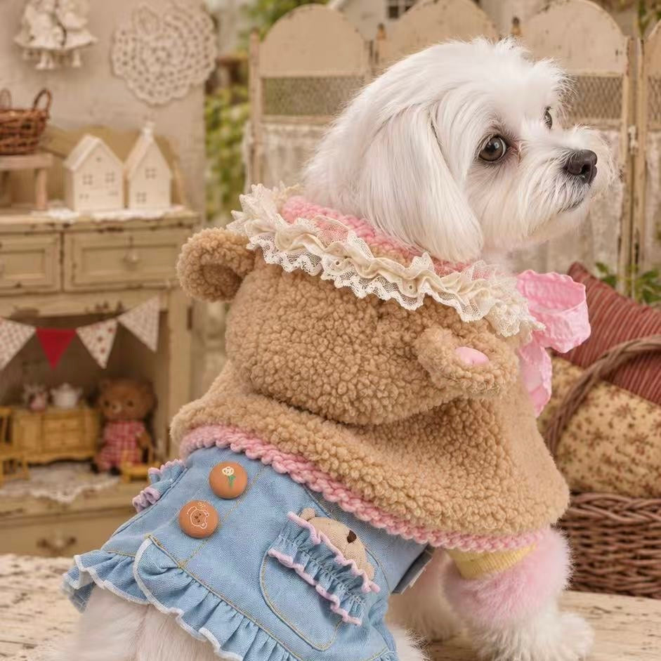Elsamilu Teddy Bear Hooded Cape