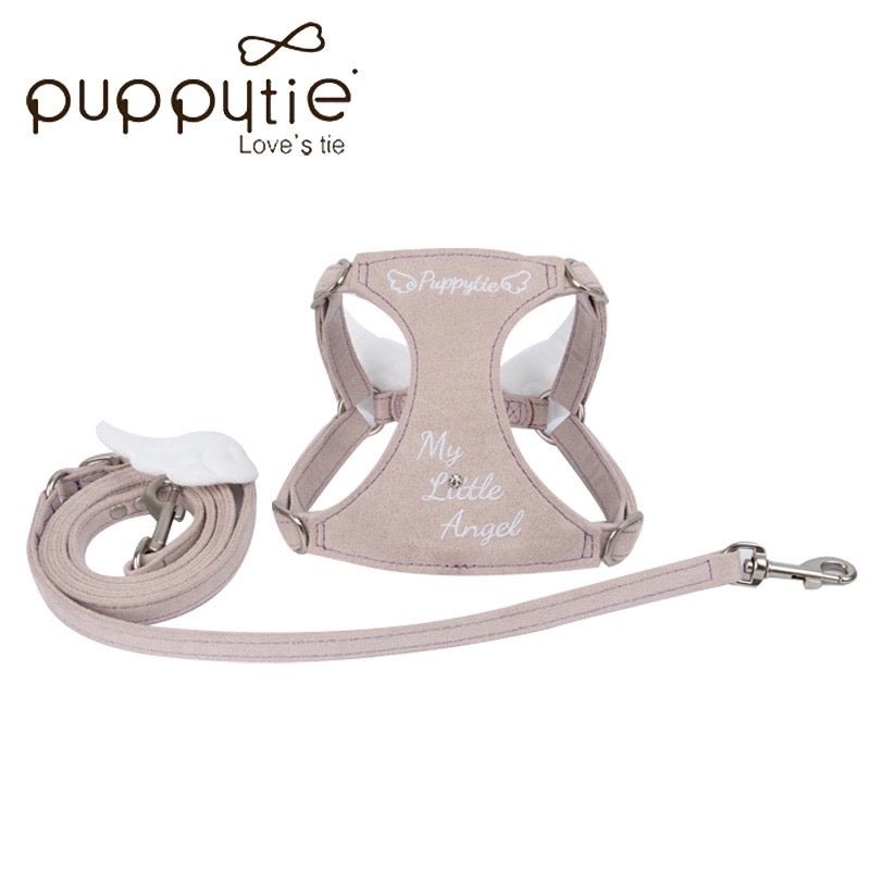 Puppytie ペット用 小型犬・猫用 天使の翼 可愛い ペット用リード＆ハーネス｜ Cute Angel Wing Dog&Cat Harness and Leash for Small Pets