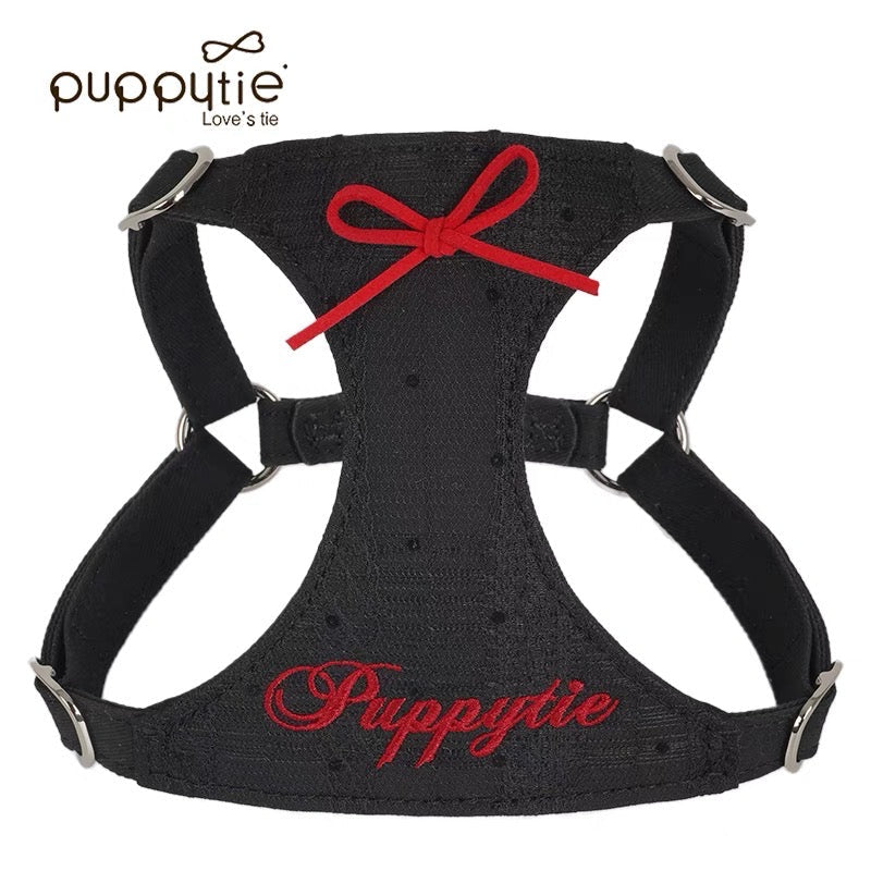 Puppytie小型犬・猫用レース付きペットハーネスベスト（お散歩用）｜Lace Leash and Walking Vest for Small Dogs and Cats