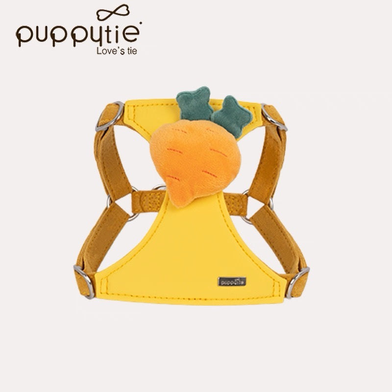 Puppytie ペット用ぬいぐるみフルーツハーネス＆リードセット – 猫犬兼用のかわいいベスト型胸当てハーネス| Plushruit Pet Harness and Leash Set – Cute Vest-Style Chest Harness for Cats and Dogs