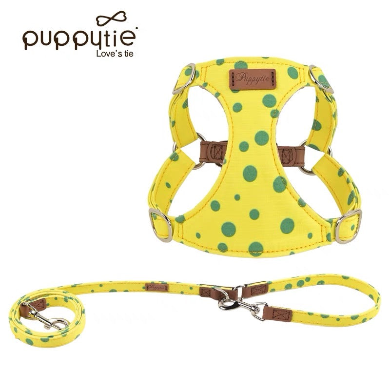Puppytie ノープル犬猫用ハーネス – ポルカドットの世界 | No-Pull Dog & Cat Harness – A World of Polka Dots
