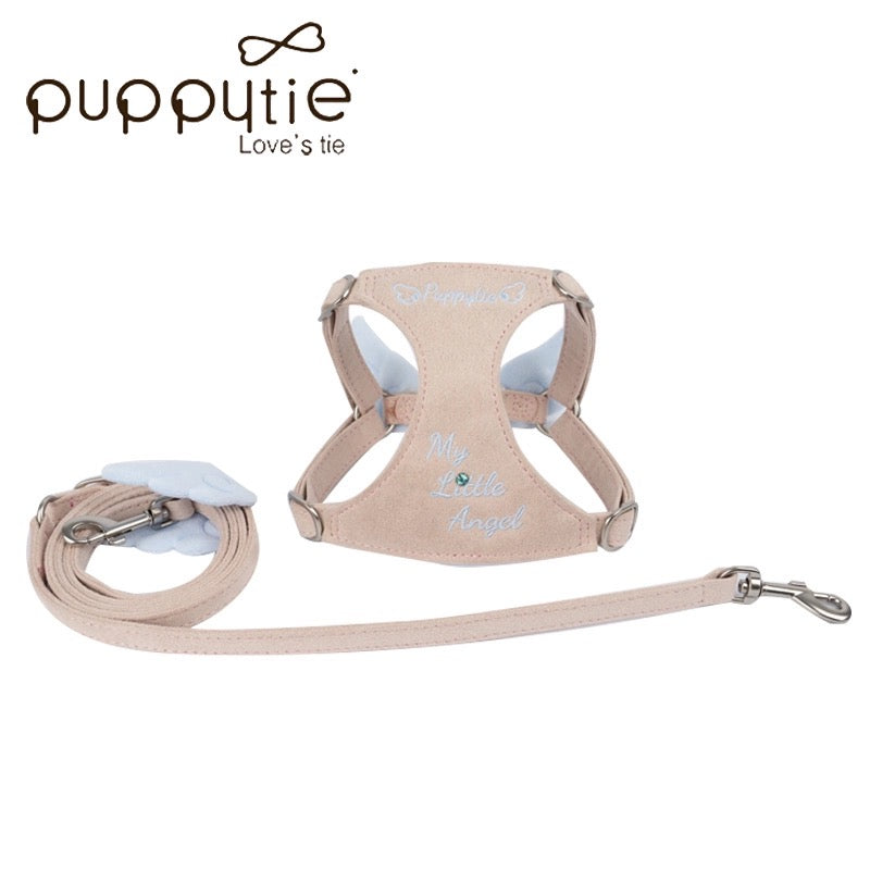 Puppytie ペット用 小型犬・猫用 天使の翼 可愛い ペット用リード＆ハーネス｜ Cute Angel Wing Dog&Cat Harness and Leash for Small Pets