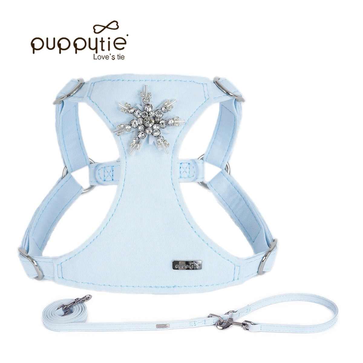 Puppytie 犬猫用ハーネス＆リードセット｜夏に涼しい通気性ペットベスト｜Snowflake Fairy Dog & Cat Harness with Leash | Breathable Summer Pet Vest for Small Dogs & Cats