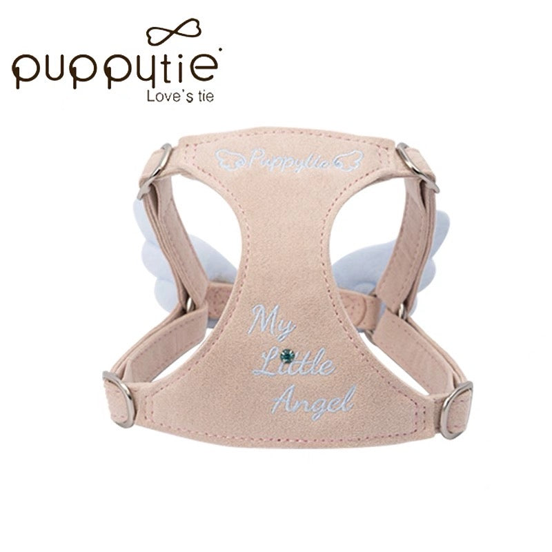 Puppytie ペット用 小型犬・猫用 天使の翼 可愛い ペット用リード＆ハーネス｜ Cute Angel Wing Dog&Cat Harness and Leash for Small Pets