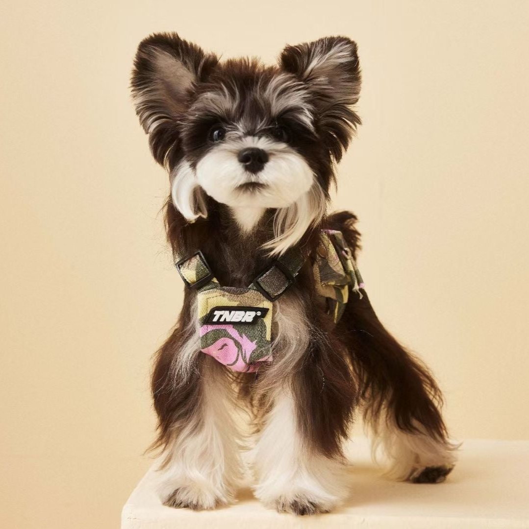 Tactical Camouflage Harness Vest with Leash Clip | Pet Clothes