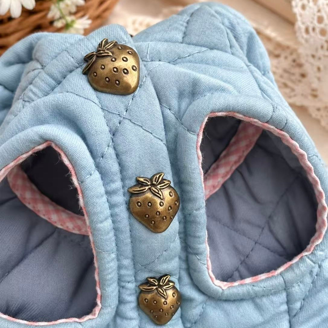 TaniWina Teddy Denim Quilted Hooded Jacket