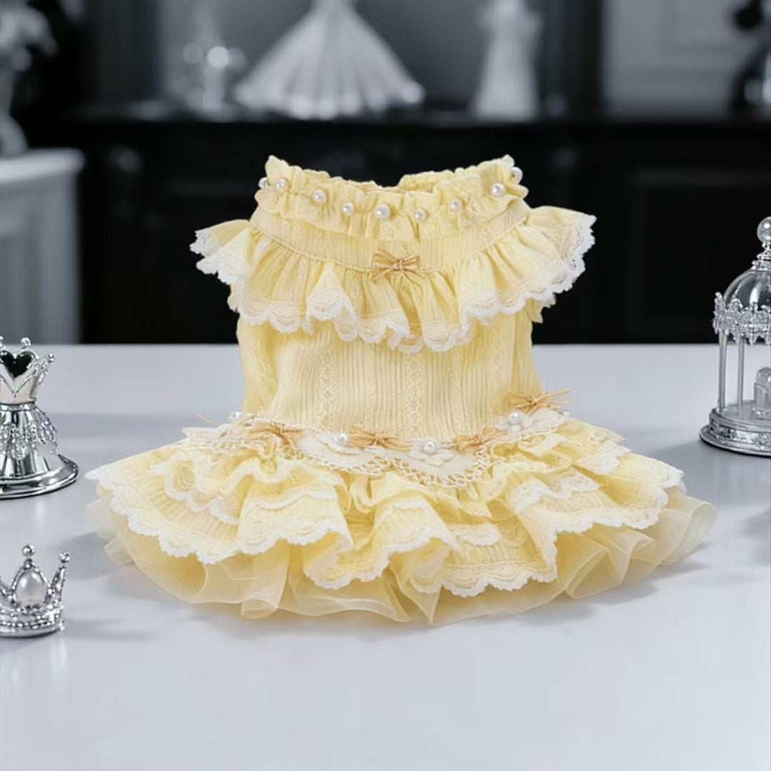 Doung Baby Buttercream Pearl Princess Dress