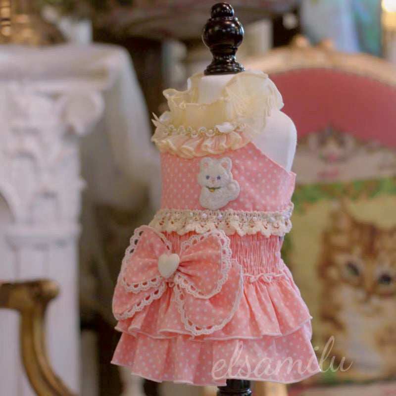 Elsamilu Sweet Bear Ribbon Dress