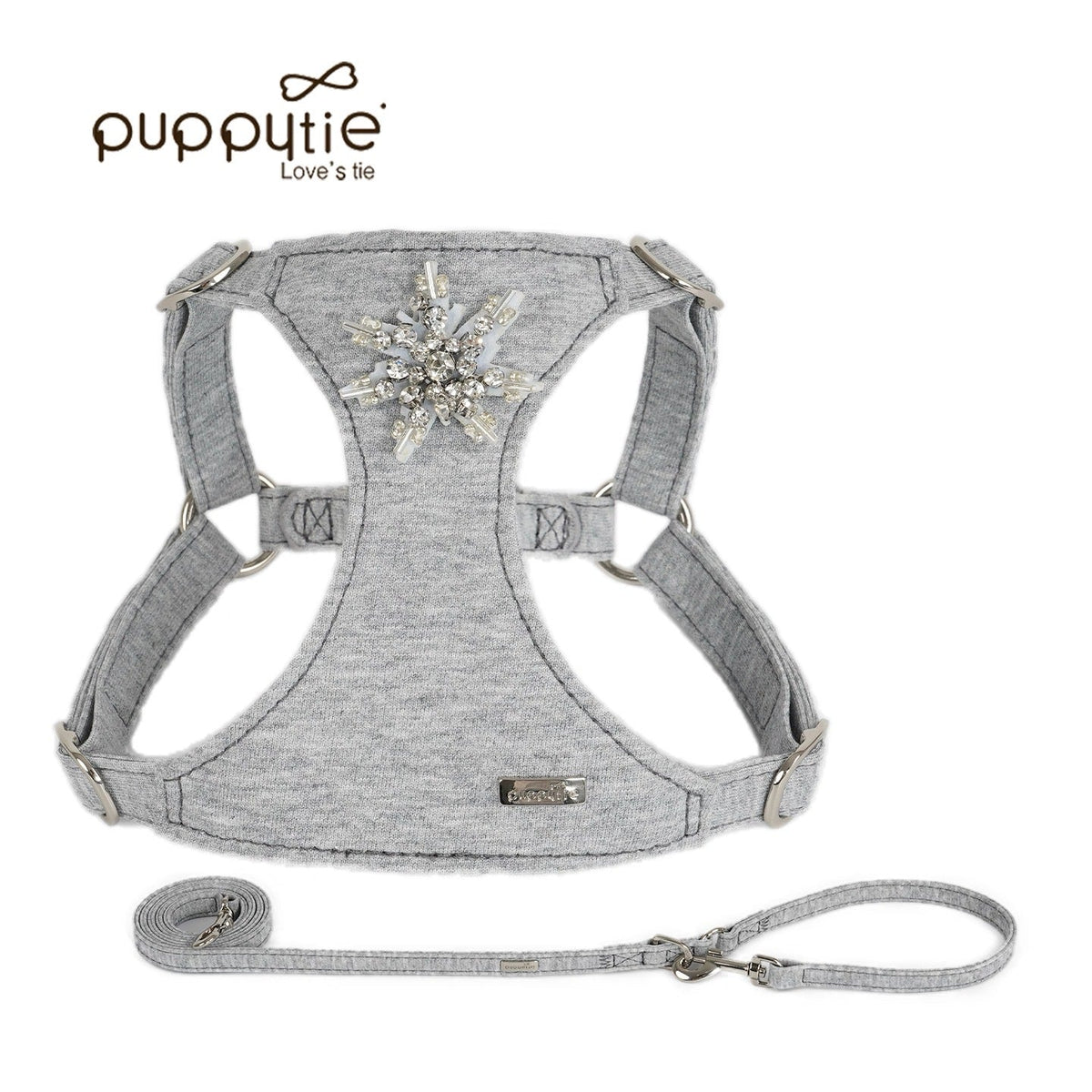 Puppytie 犬猫用ハーネス＆リードセット｜夏に涼しい通気性ペットベスト｜Snowflake Fairy Dog & Cat Harness with Leash | Breathable Summer Pet Vest for Small Dogs & Cats