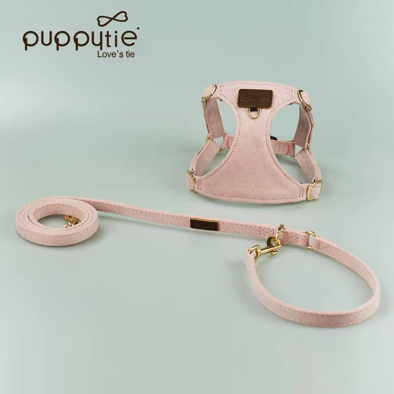 Puppytie 軽量チェック柄ペットハーネス（猫と小型犬用）| 柔らかく快適なフィット感｜Puppytie Lightweight Plaid Pet Harness for Cats & Small Dogs | Soft, Comfortable Fit