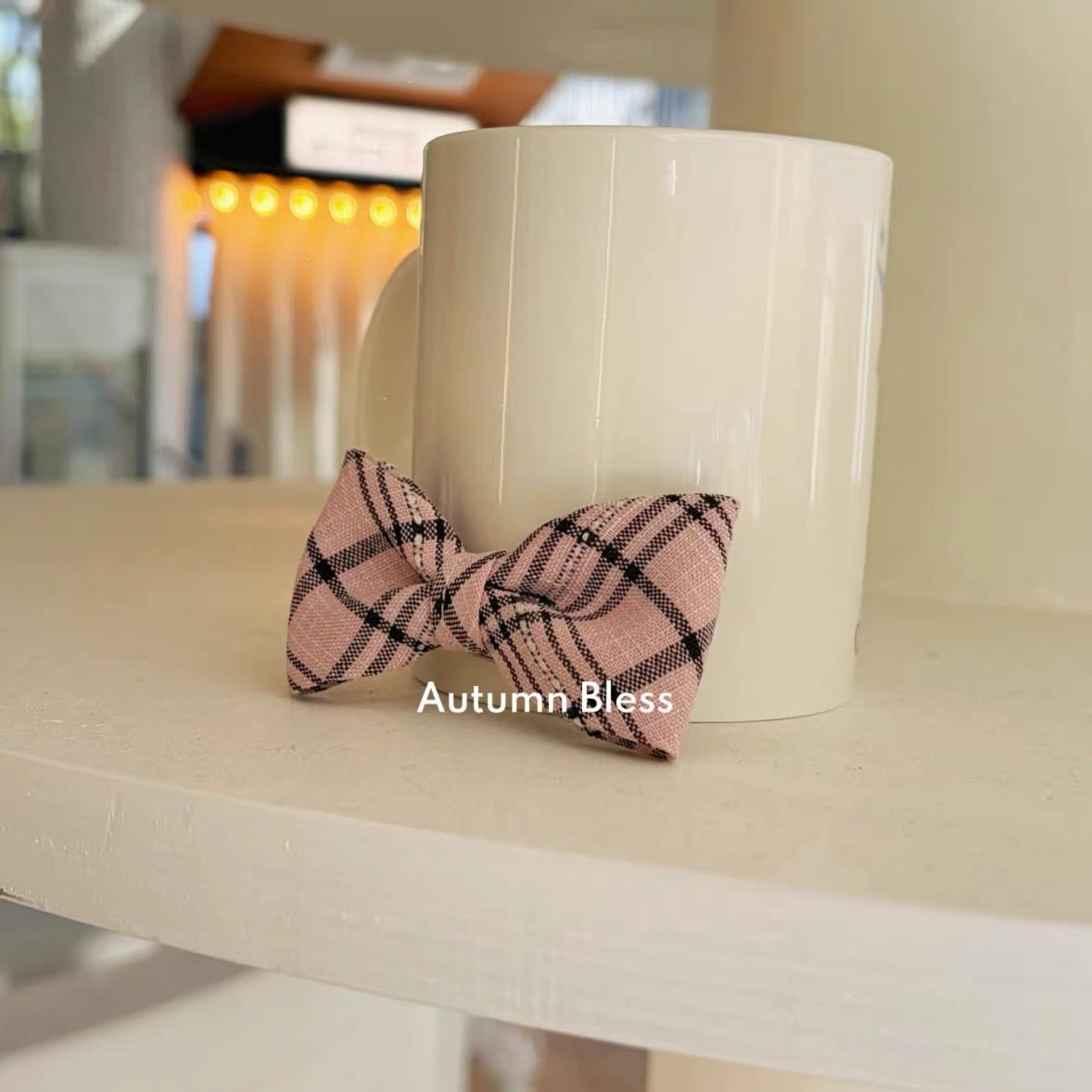 Autumn Bless ボニーチェック ニットスクールワンピース